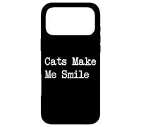 Citations drôles « Cats Make Me Smile » Coque pour iPhone 17 Pro Max