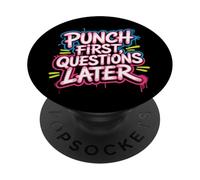 Citations drôles de Boxe, Boxeur drôle Premières Questions Plus Tard PopSockets PopGrip Adhésif