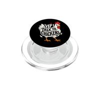 Citations drôles de Dessins animés Amateurs de Poulet Humour de la Ferme Volaille PopSockets PopGrip pour MagSafe