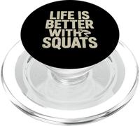 Citations drôles de Gym drôles Squat Meme Life is Better with Squats PopSockets PopGrip pour MagSafe
