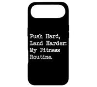 Citations drôles de Patineur Push Hard Land Harder My Fitness Routine Coque pour iPhone Air