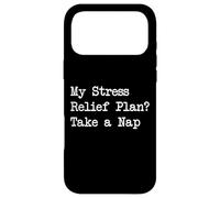 Citations drôles de Sieste My Stress Relief Plan Take a Nap Coque pour iPhone 17 Pro Max