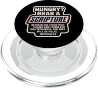 Citations drôles du Verset de la Bible avec Les Écritures chrétiennes Matthieu 5:6 PopSockets PopGrip pour MagSafe