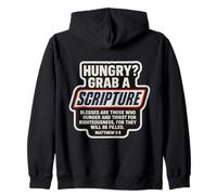 Citations drôles du Verset de la Bible avec Les Écritures chrétiennes Matthieu 5:6 Sweat à Capuche