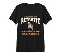 Citations drôles Retraite Chien Beagle Humour Homme T-Shirt Haut de Gamme