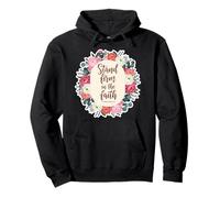 Citations du Verset biblique de la Femme chrétienne « Stand Firm in The Faith » Sweat à Capuche