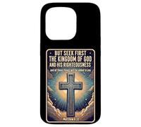 Citations du Verset de la Bible chrétienne Chercher d'abord Le Royaume de Dieu Coque pour iPhone 15 Pro
