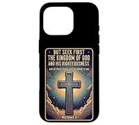 Citations du Verset de la Bible chrétienne Chercher d'abord Le Royaume de Dieu Coque pour iPhone 16 Pro
