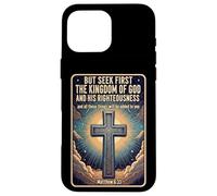 Citations du Verset de la Bible chrétienne Chercher d'abord Le Royaume de Dieu Coque pour iPhone 16 Pro Max