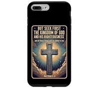 Citations du Verset de la Bible chrétienne Chercher d'abord Le Royaume de Dieu Coque pour iPhone 7 Plus/8 Plus