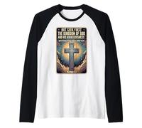 Citations du Verset de la Bible chrétienne Chercher d'abord Le Royaume de Dieu Manche Raglan