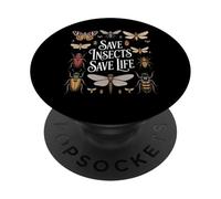 Citations Eco Warrior Insects Save Insects Save Life PopSockets PopGrip Adhésif