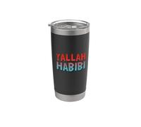 Citations humoristiques drôles de Yalla Habibi Arabe Let's Go Moyen-Orient Gobelet isotherme en acier inoxydable double paroi