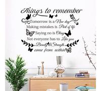 Citations inspirantes - art stickers - texte stickers muraux - pour salon, chambre à coucher, bureau et autres lieux - vinyle amovible stickers muraux - noir 98 * 39cm