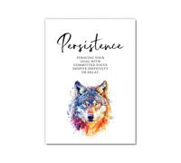 Citations inspirantes d'animaux persévérance leadership détermination persistence sacrifice échec persévérance pour bureau et salle de coration murale (SKU 3,40 x 50,8 cm = (40 x 50 cm), sans