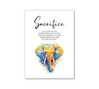 Citations inspirantes d'animaux persévérance leadership détermination persistence sacrifice échec persévérance pour bureau et salle de coration murale (SKU1,20 x 30,5 cm = (20 x 30 cm), sans