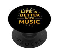Citations Musicales Amusantes Life is Better with Music Love Music PopSockets PopGrip Adhésif