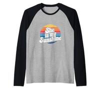 Citations romantiques « She is My Sweet Sunshine » pour Mari Manche Raglan