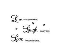 Citations Stickers muraux Autocollants d'art Convient pour la maison Papier peint Chambre à coucher Décor 1 pièce Nouveau partagé et populaire Professionnel