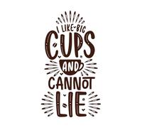 citations sur le café j'aime les grandes tasses et je ne peux pas mentir Stickers muraux 54.4x96.6cm Amovible sans laisser de colle Café
