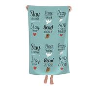 Citations sur Le Christianisme Serviettes Piscine Entretien Facile Serviette Microfibre Beach Towel pour Homme Adultes Natation