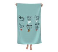 Citations sur Le Christianisme Serviettes Piscine Portatif Serviette Bain Absorbante Beach Towel pour Adultes Sauna Adolescents