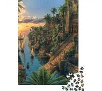 Cité Antique Puzzles en Bois Adultes 1000 Pièces Cadeaux d'anniversaire pour Jeu De Défi Familial Jeux ÉduChatifs Décoration Intérieure Tueur Ennuyeux 1000pcs (75x50cm)