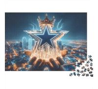 Cité Crown Star 1000 Pièces Carton Épais Jeu De Puzzle Senior Jigsaw Enthusiastes Décompression Concentration Décoration Murale 70x50cm/1000pcs