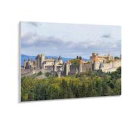 Cité de Carcassonne，Puzzle en Bois 1000 Pièces Jouets pour Adultes Jeu De Décompression（75x50cm）-198