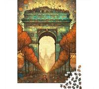 Cité de Fantaisie Archway Set De 1000 Pièces Papier Recyclé Puzzle Adulte Facile À Ranger Activité Lien Familial Casse-tête Engageant Heures Divertissement 52x38cm/1000pcs