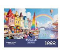 Cité de l'eau Arc-en-Ciel Puzzle 1000 Pièces Adultes Enfants intéressant Puzzles 1000 Pièces Jeu De Team Building Cadeau 70x50cm/1000pcs