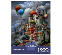 Cité de Montagne de rêve dispersée Puzzle 1000 Pièces Adultes Puzzles 1000 Pièces Jeu De Team Building Cadeau 38x26cm/1000pcs