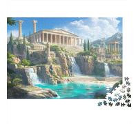 Cité Grecque Antique | pour Adultes |Cascade| 1000pcs (75x50cm) Puzzles Jeux ÉduChatifs Puzzles De Décoration Intérieure