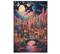 Cité Lunaire - Puzzle en Bois Adulte 1000 P - Challenge Puzzles - Adultes Et Enfants À Partir De 12 Ans 78×53cm