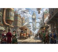 Cité Steampunk Puzzle 1000 Pièces Adultes Et Enfants,Casse-tête,Dès 14 Ans,Déco Murale Horloge,Jeu Éducatif,Premium,Carton, Anti-Stress,Détente,Défi 52x38cm