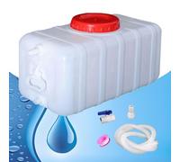 Citerne à Eau renforcée en HDPE sans BPA - Conteneur d'eau Multi-capacité étanche à Structure résistante aux Chutes pour Camping-Car, Camping et urgences(Size:50L)
