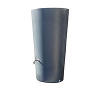 Citerne d'eau de pluie Rainbowl Flower Gris 150 l En matériau résistant aux UV et aux intempéries Récupérateur d'eau de pluie avec bac à plantes intégré et raccords en laiton de qualité supérieure
