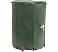 EDA - Récupérateur d'eau Souple et Pliable 500 L - avec Filtre en Filet + 2 Robinets - Résistant aux Intempéries - Ø 80 x H.98 cm