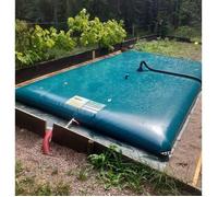 Citerne souple 12m3 (468 x 450 x 100cm) - Récupérateur eau de pluie - Bâche souple en PVC - traitée anti UV - Autoportante -