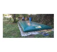 Citerne souple 1m3 / 1 000L - Récupérateur eau de pluie - Bâche souple en PVC - traitée anti UV - Autoportante - 900g/m2