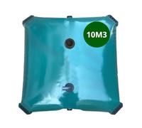 Citerne Souple/Récupérateur Eau de Pluie/Bâche Souple en PVC/traitée Anti UV/Autoportante (10m3 / 10 000L)