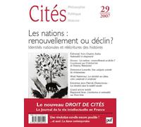 Cités 2007, n° 29 La nation : renouvellement ou déclin ? - Collectif - Puf - broché - Revue