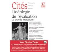 Cités 2009, n° 37 L'idéologie de l'évaluation - Collectif - Puf - broché - Revue