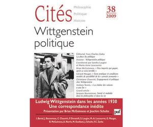 Cités 2009, n° 38 Wittgenstein politique - Collectif - Puf - broché - Revue