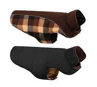 CITÉTOILE Manteau Réversible pour Chien d'hiver, Veste Polaire Réfléchissante pour Chiens Petit, Moyen, Grand, Marron, XS