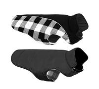 CITÉTOILE Manteau Réversible pour Chien d'hiver, Veste Polaire Réfléchissante pour Chiens Petit, Moyen, Grand, Noir, XS