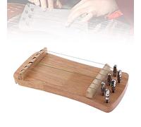 Cithare, Instrument de Musique en Bois, Guqin Professionnel Débutant, Entraîneur de Main pour Guzheng, Instrument Portable à 6 Cordes, Mini Cithare Chinois Exerciseur de Doigt Accessoires