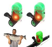 Cithway Clip-on Strike Alert Fish Bite Alarm, Fishing Bites Alarm with Sound Light - Portable Bite Alert for Daytime & Night Fishing, Compatible with All Fishing Rods (2PCS)