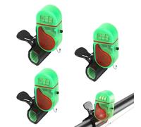 Cithway Lot de 3 détecteurs de touche à clipser avec lumière LED, sonnette basculante activée par le son, alerte de pêche sensible pour cannes, pêche sur glace, utilisation de jour comme de nuit