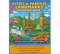 Cities and Famous Landmarks coloring book: 50 Iconic Scenes from around the World